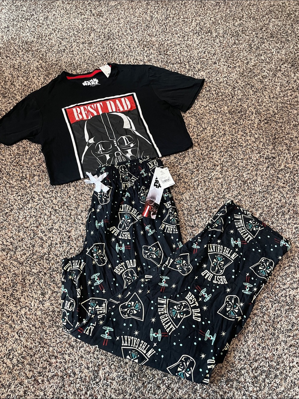 Star Wars "Best Dad" Darth Vader Pajama Set - Black Size Small | NWT